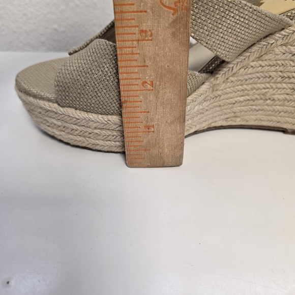 NWOT Michael Kors Damita Espadrille Wedge Platform Open Toe Shoes Size 10 - Picture 12 of 13